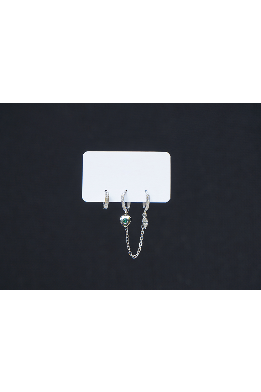 Emerald Chain Earrings