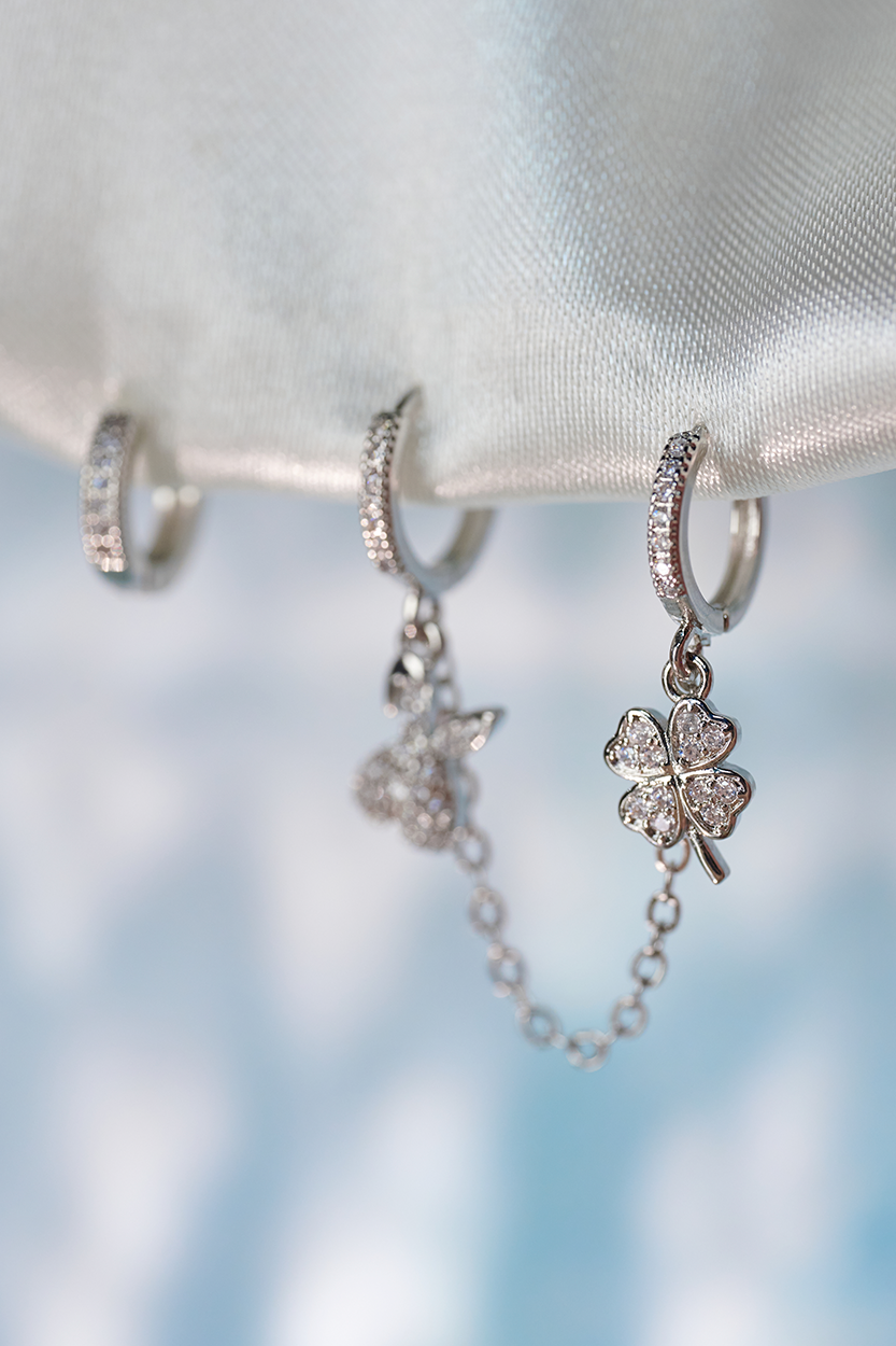 Silver Charm Earrings