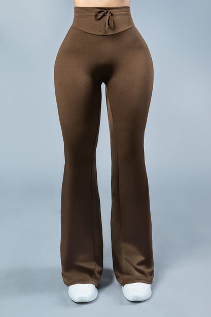 Yoga Leggins ShapePRO Denisse Flared Satin Brown