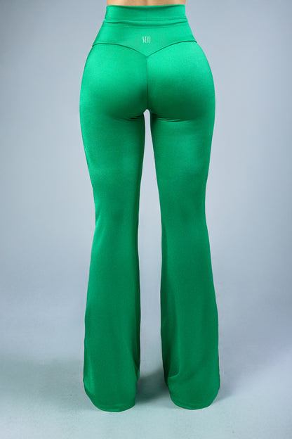 Yoga Leggins ShapePRO Denisse Campana Verde Satinado